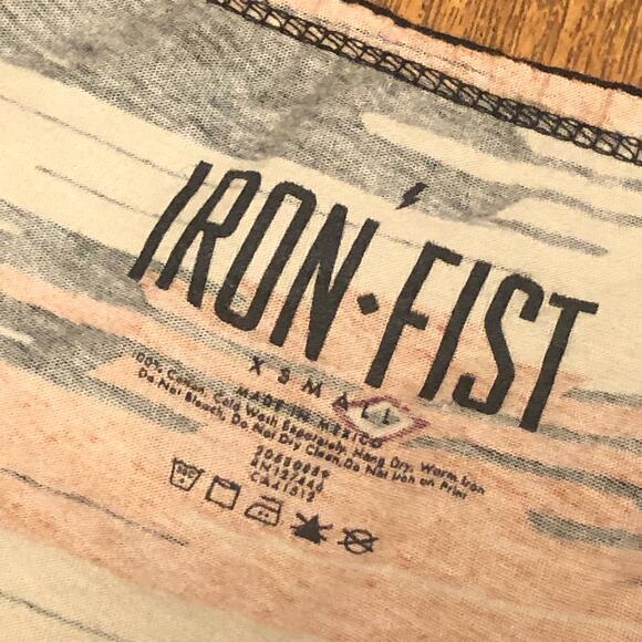 NWOT Iron Fist Black Orange Cream Stripe Aztec Tribal Muscle Tank Top Size XS - Picture 7 of 7